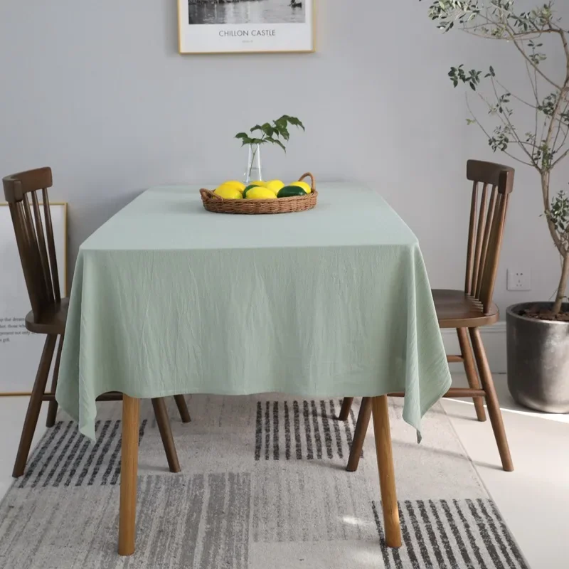 

100％ Cotton Tablecloth Rectangle Tablecloth for Buffet Table Cover Holiday Party Kitchen Dining Decor Wedding Home Decor