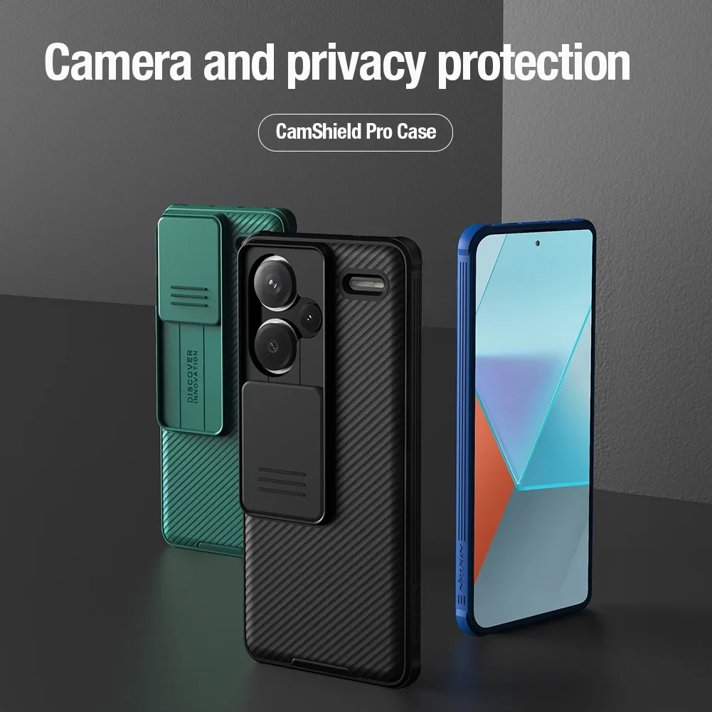Nillkin Matte for Xiaomi Redmi Note 13 Pro Plus Camshield Case Frosted Shield Hard PC Slide Camera Military Soft TPU Back Cover