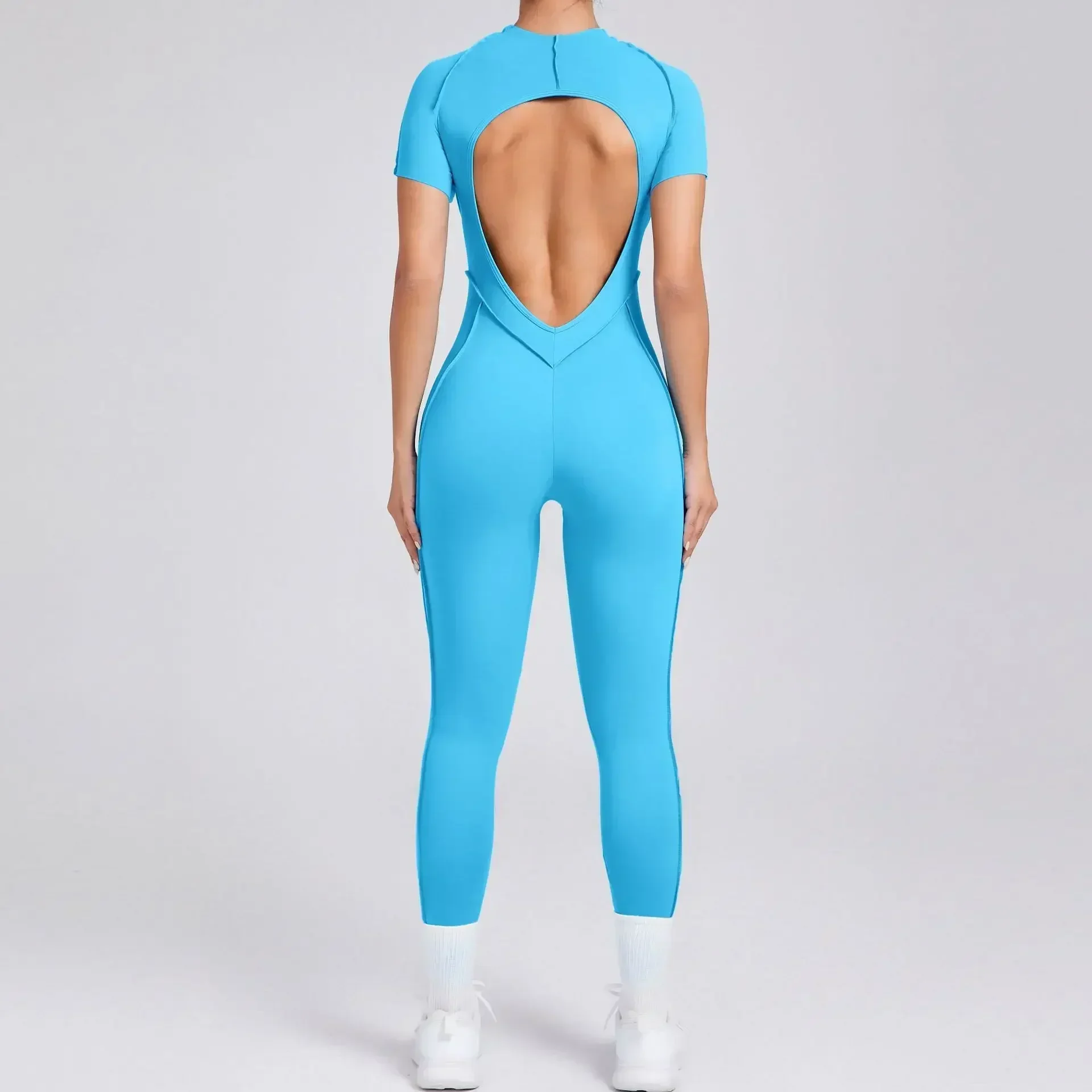 Sports Jumpsuit Sportswear Woman Gym Set Sport Outfit Fitness Overalls Yoga Clothes Tracksuit Mono Mujer Navy Red Coffee yoga set sports set gym workout set sportswear set fitness set fitness jumpsuit fitness one piece wear
