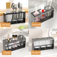Kitchen Cutlery Storage Racks Drain Tableware Holder Chopstick Spoon Fork Storage Box Rack Chopsticks Cage Save Space Simple 2