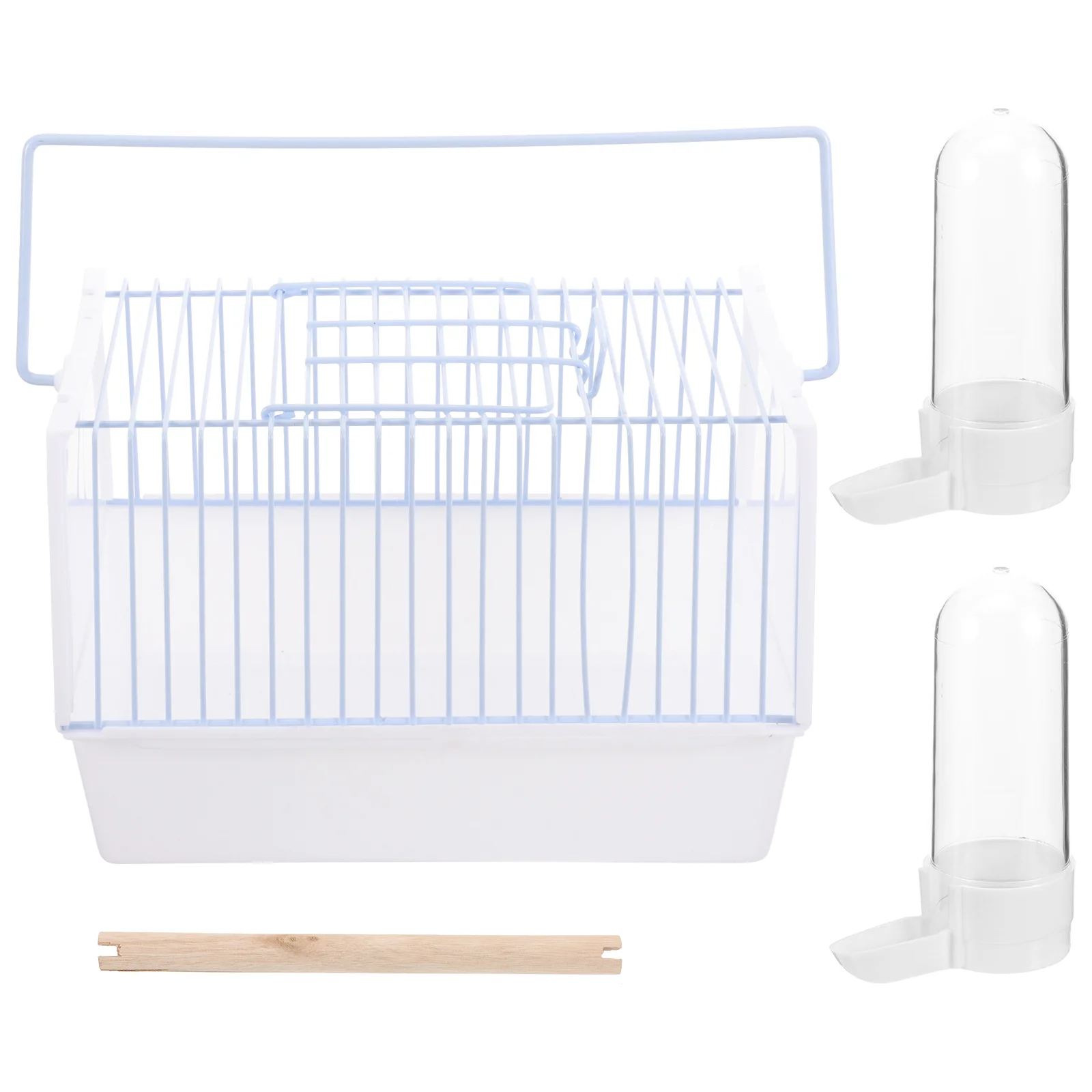 

1 Set of Bird Carrier Travel Cage with Handle Small Pet Carrier Cage Portable Lightweight Parrot Travel Cage