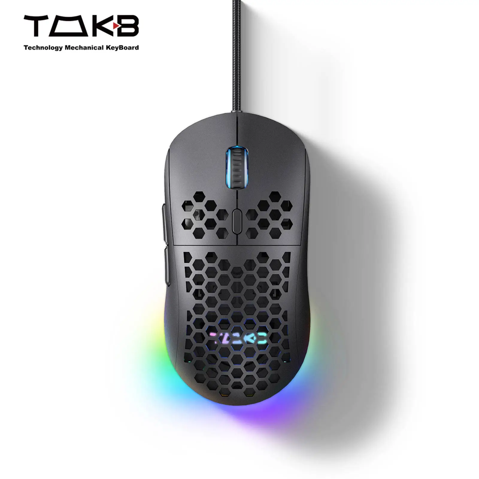 TMKB Black Wired Gaming Mice 12800DPI Ergonomic Optical Sensor USB Mouse 6  Buttons RGB Backlit Silent Mice For Laptop PC Gamer - AliExpress