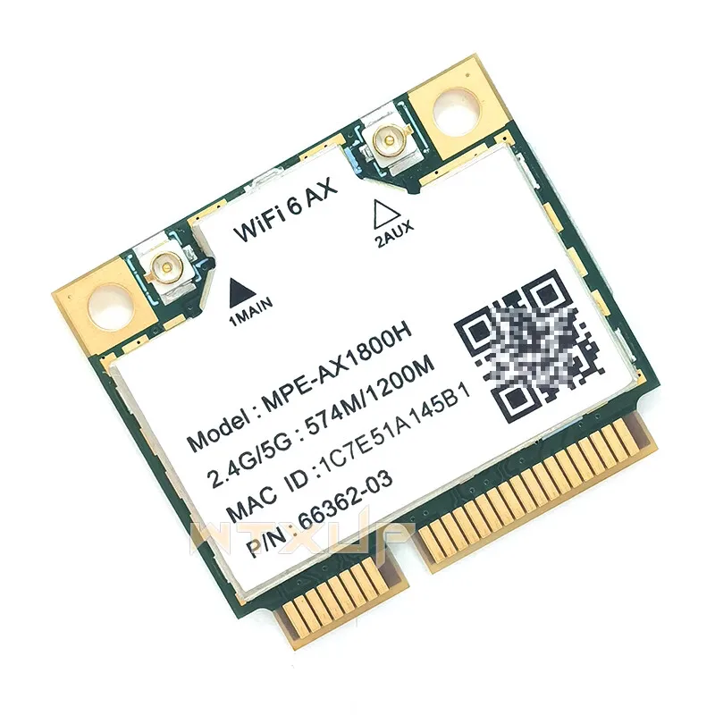 MPE-AX1800H 기가비트 듀얼 밴드 모듈 무선 네트워크 카드, 노트북 PC용, WiFi6 MT7921 칩, 미니 PCI-E 2.4G, 5G, 1200Mbps, BT5.2