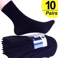 10 paires décontracté respirant hommes chaussettes en soie glacée doux élastique solide chaussettes d'affaires chaussettes Ultra-fines 4