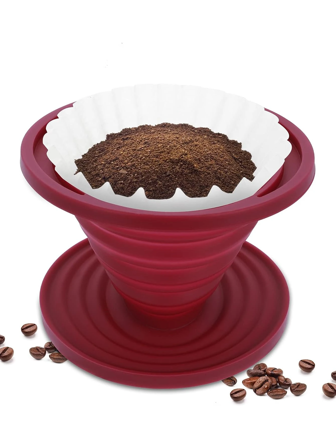 LeesephCollapsiblePourOverCoffeeDripperPortableCampingPourOver