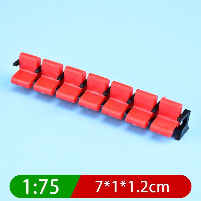 

20pcs 1:75 Miniature Cinema Chair Model ABS Plastic Toys Red Concert Seats for Diorama Tiny Architecture Movie Theaters Scenery