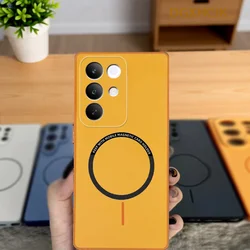 Shockproof Magnetic Silicone Back Cover in Vibrant Colors for Realme C85 Pro (XCK orange)