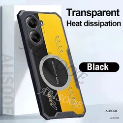 Transparent HD Clear Heat Dissipation Protective Phone Case for Redmi Turbo 5Max (Black)