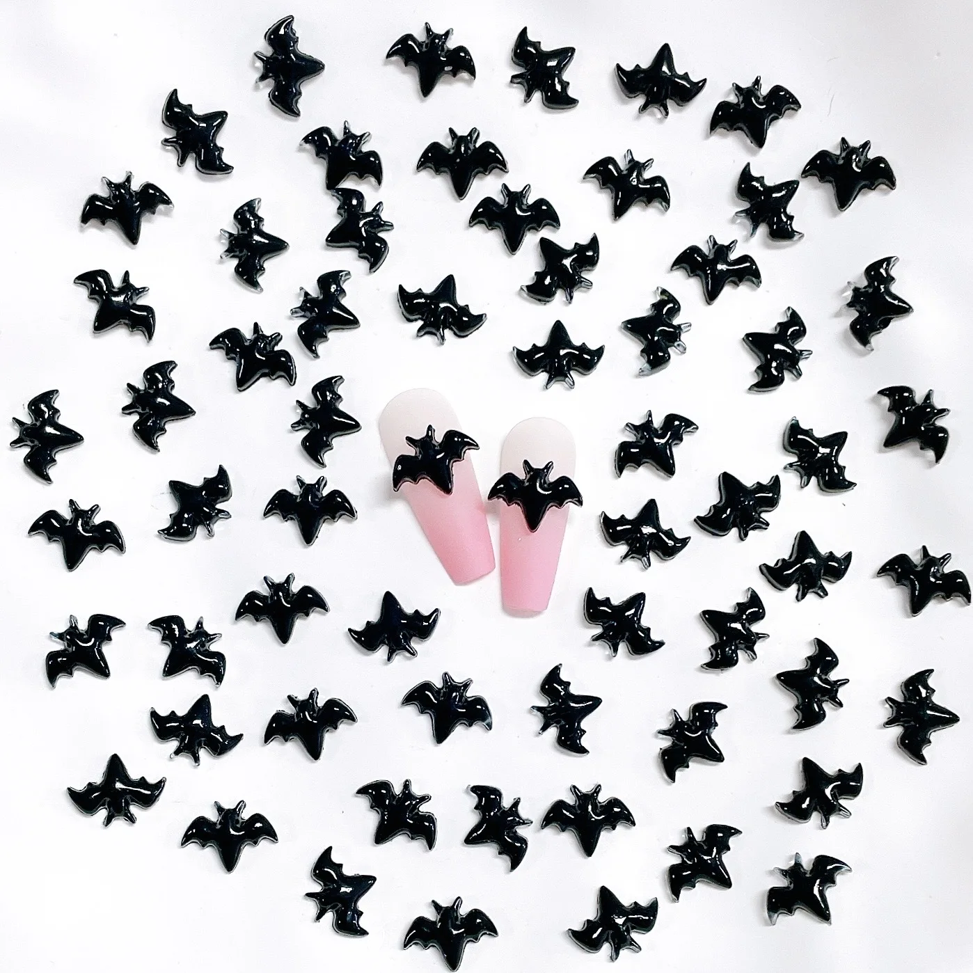 Spooky Bat Nail Art