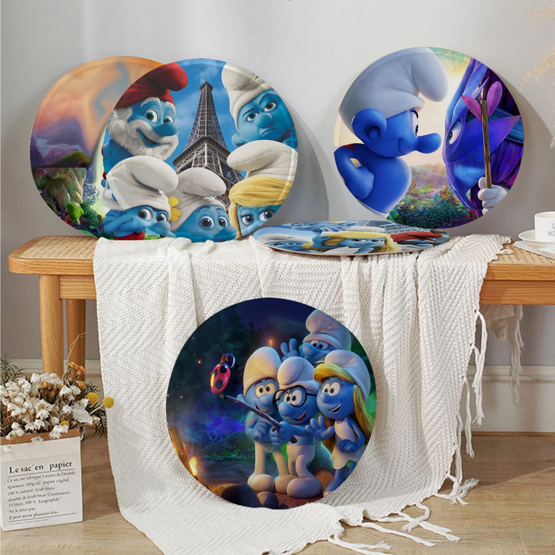 The Cartoon S-Smurfs Cuscino Mat Round Chair Mat Soft Pad Cuscino Del Sedile Per Sala Da Pranzo Patio Home Office Indoor Outdoo Sgabello Sedile Mat