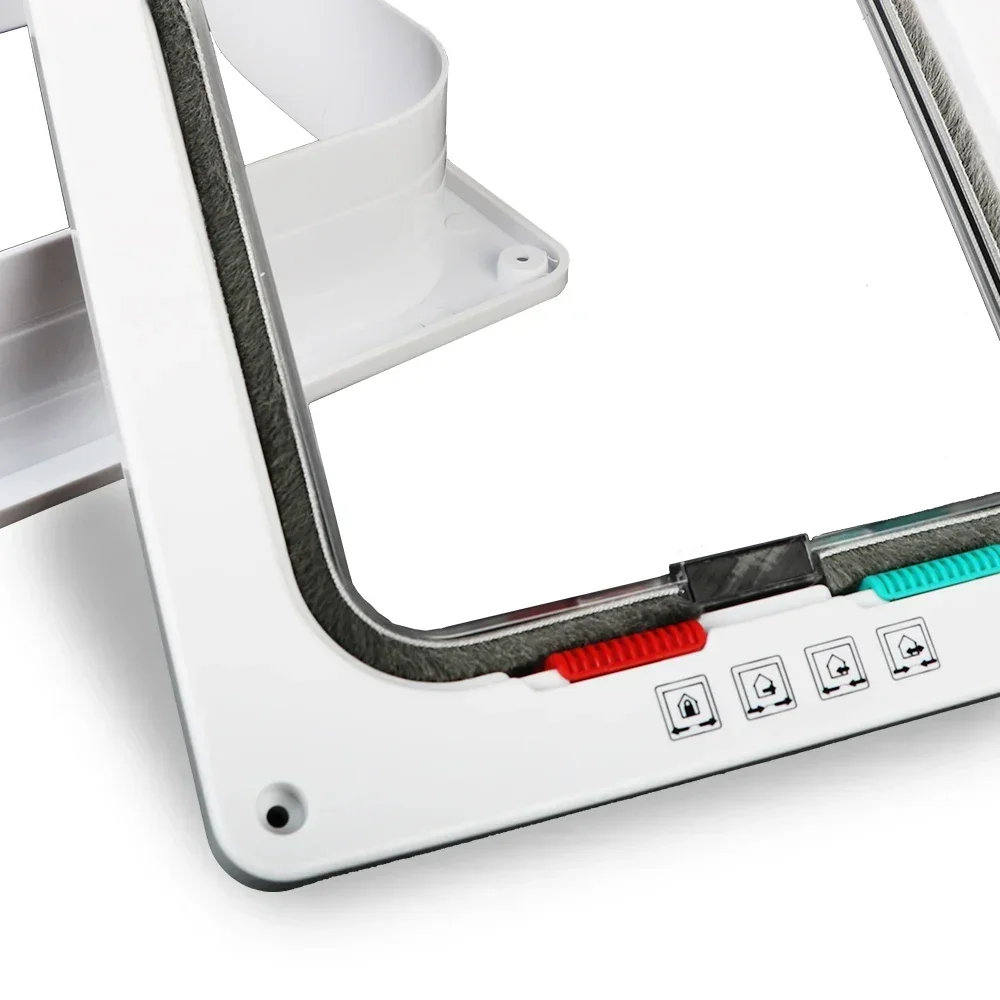 Title 12, With 4 Way Lock Security Flap Door Dog Cat Flap...