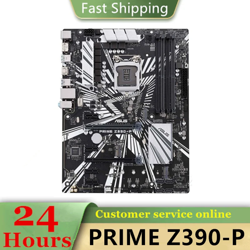

Оригинальная материнская плата PRIME Z390-P Z390P LGA 1151 LGA1151 DDR4 64 Гб M.2 NVME USB3.0 SATA3, десктопная материнская плата
