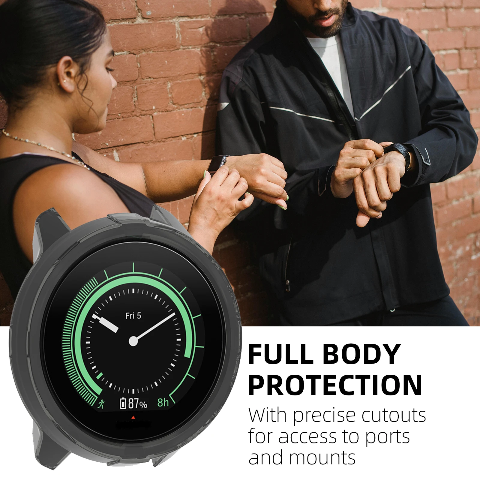 Suunto 9/7 스크린 보호대 강화 유리 및 소프트 TPU 보호 범퍼 커버, Suunto 9 Baro 액세서리 세트, 유리 및 케이스