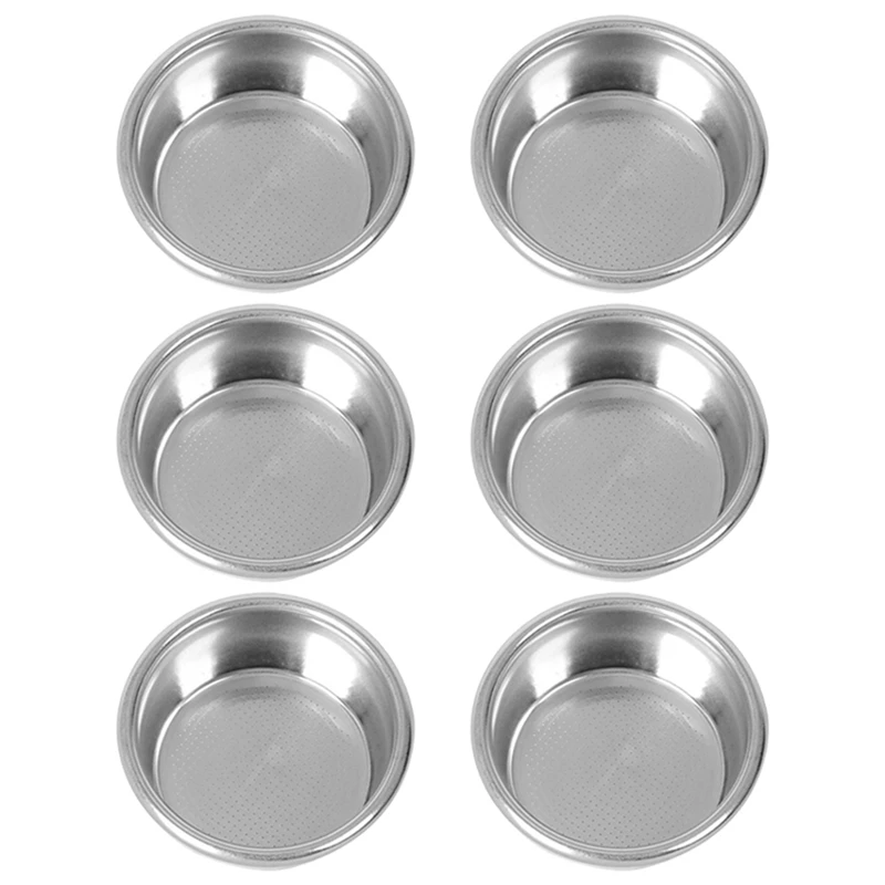 Hlzs-6Pack Cestello Filtro Da 54Mm Per Breville Sage 870/875/878/880 54Mm Filtro Semiautomatico Per Macchina Da Caffè Senza Fondo