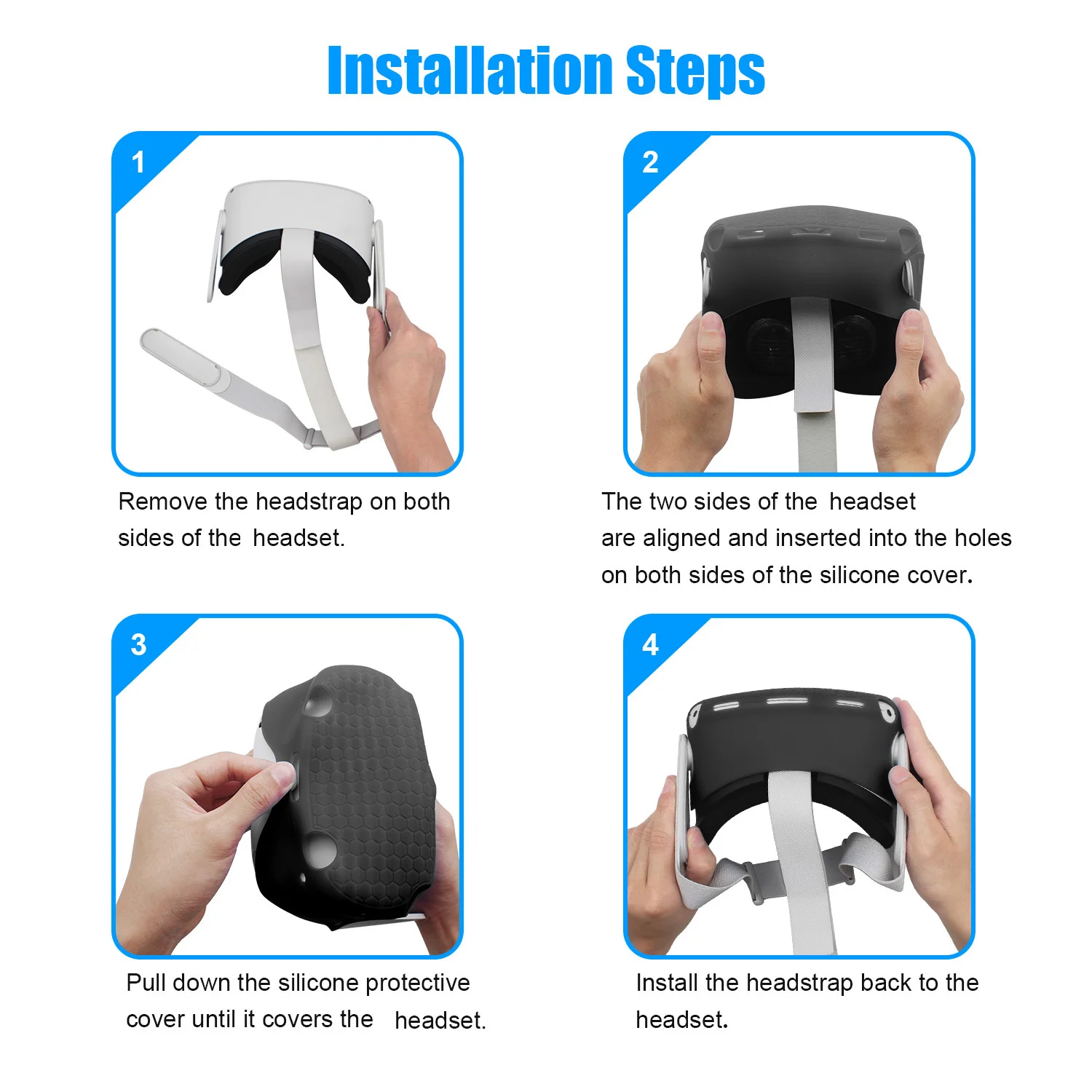 Vr Lens Protector Silicone Protective Cover Shell Case For Oculus Quest 2 VR Headset Head Cover Anti-Scratches For Oculus Quest 2 Accessories