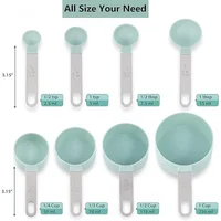 1set Measuring cup and spoon set, stainless steel, suitable for dry and liquid ingredients 5