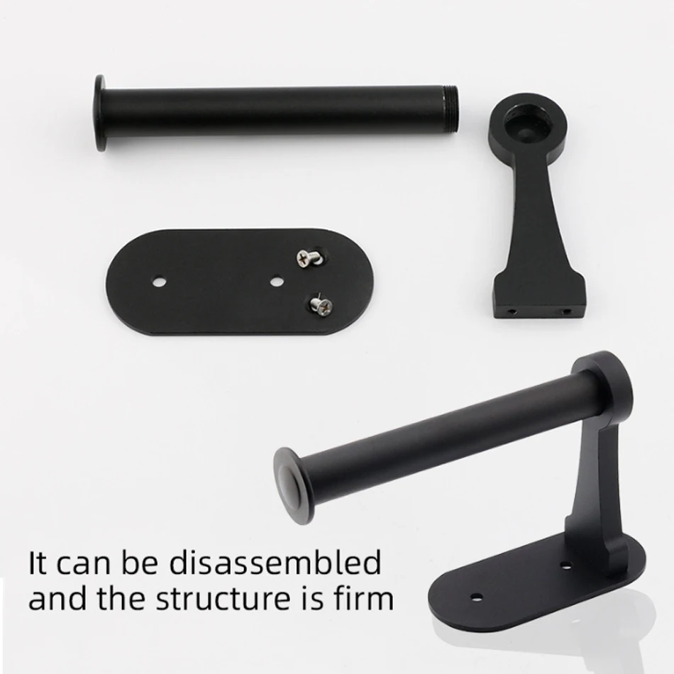 Porta Carta Igienica Adesivo In Alluminio - Nero, Senza Foratura - Foto 9