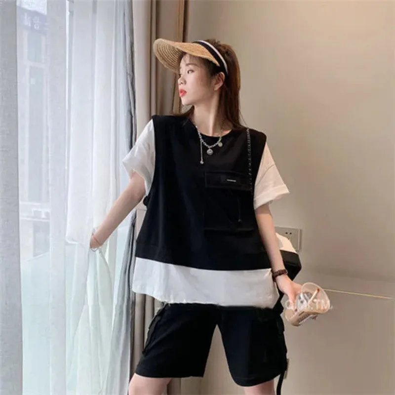 Fashion Sports Suit 2025 Women's Summer New Korean Style