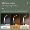 Led Desk Lamp With Alarm Clock 3 Color Temperature Stepless Dimming USB Charging Night Light Eye-Protection Reading Table Lamps 2