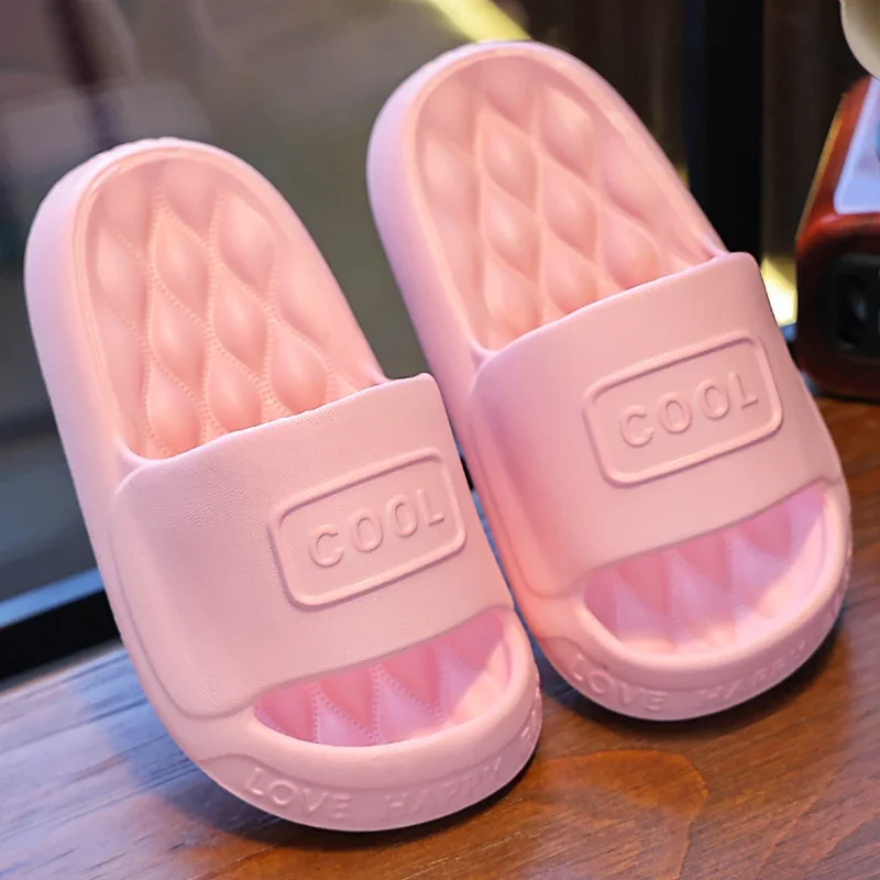 Children's Slippers Summer Solid EVA Comfortable Beach Shoes For Boys Girls Waterproof Soft Sole Kids House Slippers
