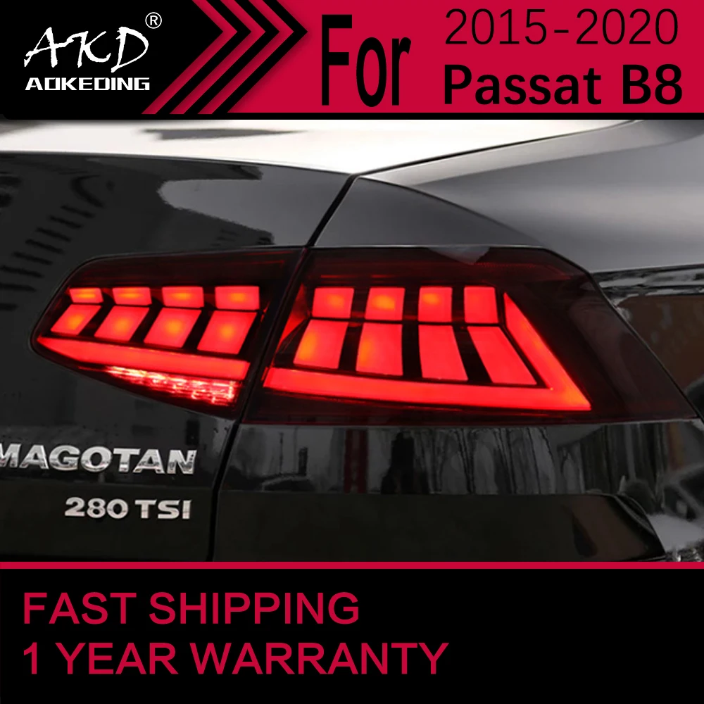 

Автомобильные фары для VW Passat B8, фонарь заднего хода для Passat 2015-2020, задний стоп-сигнал, сигнал тормоза, ДХО, задние автомобильные аксессуары