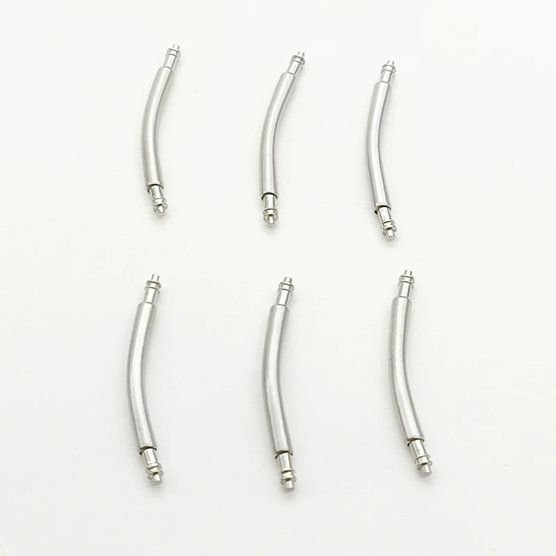 10PCS Curved Spring Bar Stainless Steel Watch Strap Pins, 1.5mm & 1.8mm Dia, Fits 16mm-24mm Bands