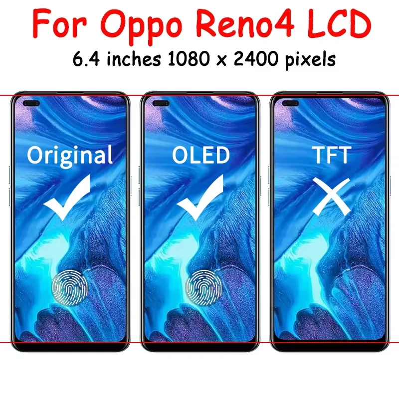 New Reno LCD For OPPO Reno4 4G CPH2113 LCD Touch Screen