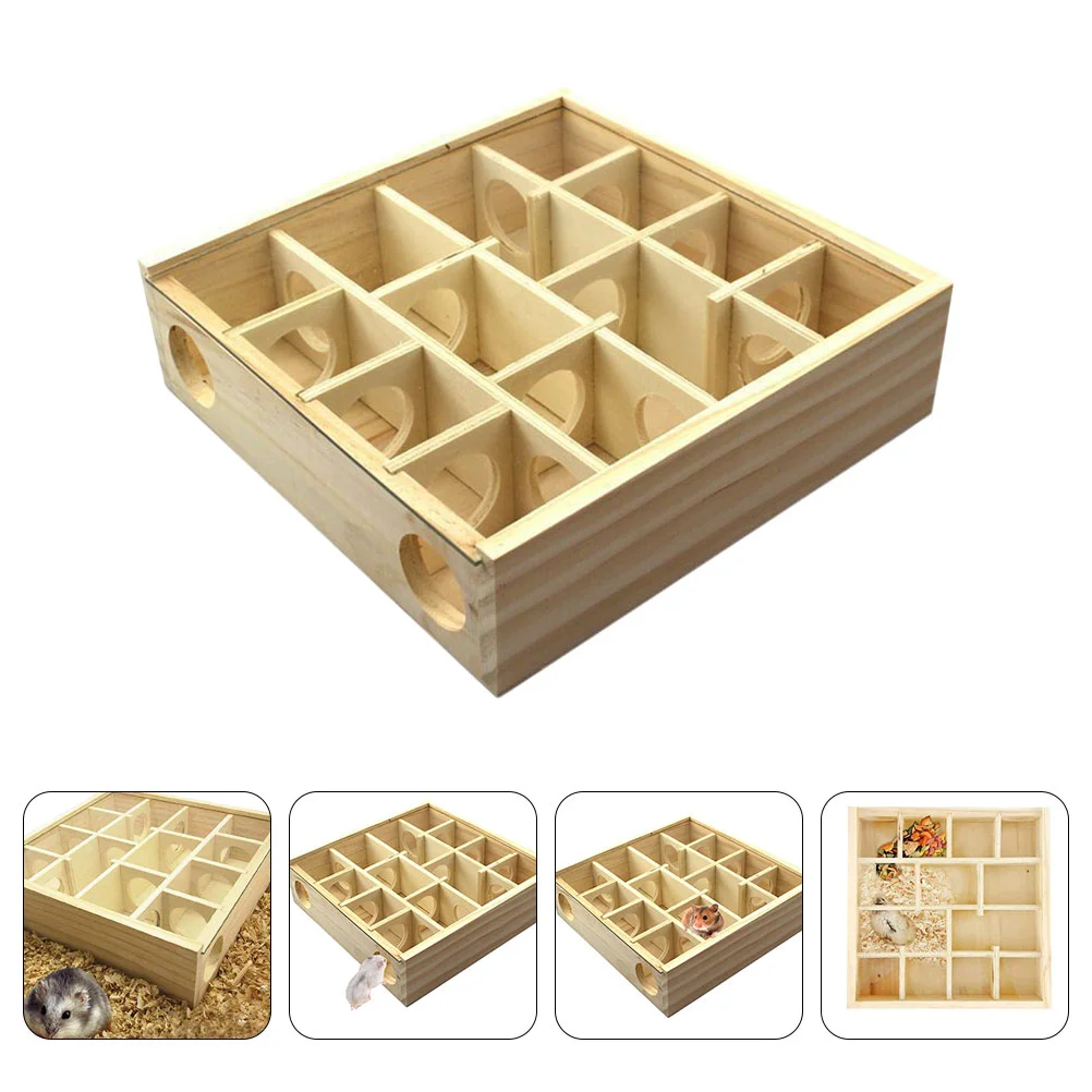 

Wooden Chinchilla Maze Interesting Maze Toy Household Mouse Maze Hamster Accessory