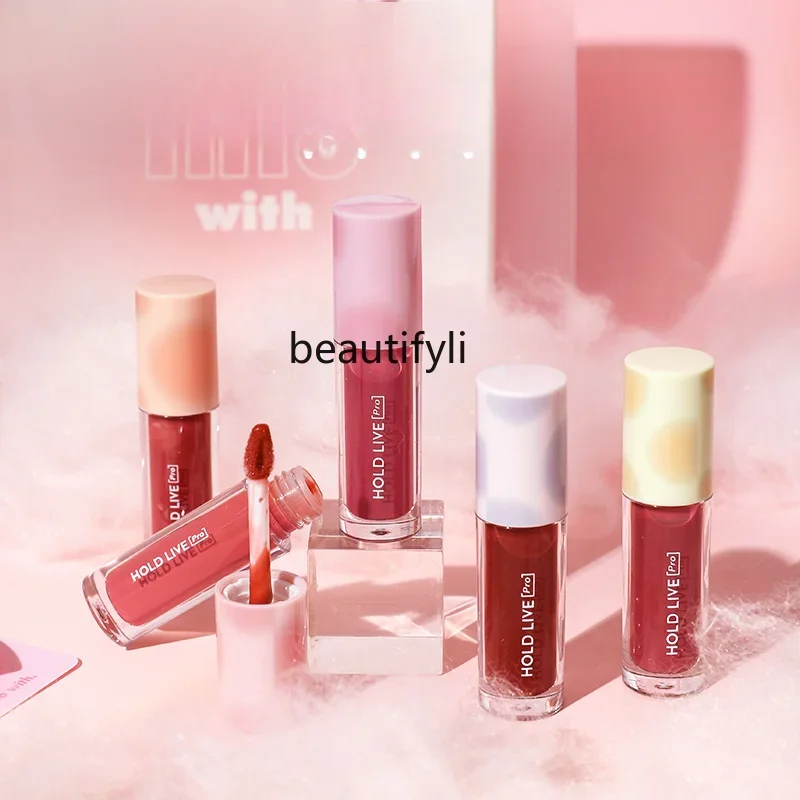 

yj Bubble Water Ripple Lip Glaze Set Mirror Water Light Glass Toot Lip Gloss Nourishing Lipstick