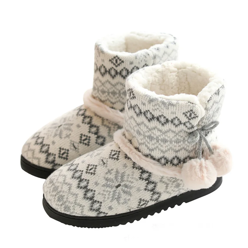 Comemore Weave Plush Slides Winter Fur Home Boots Slippers Women Warm Cotton Flat Platform Indoor Shoes Women Cozy Slipper women slippers platform slippers flat slippers warm slippers