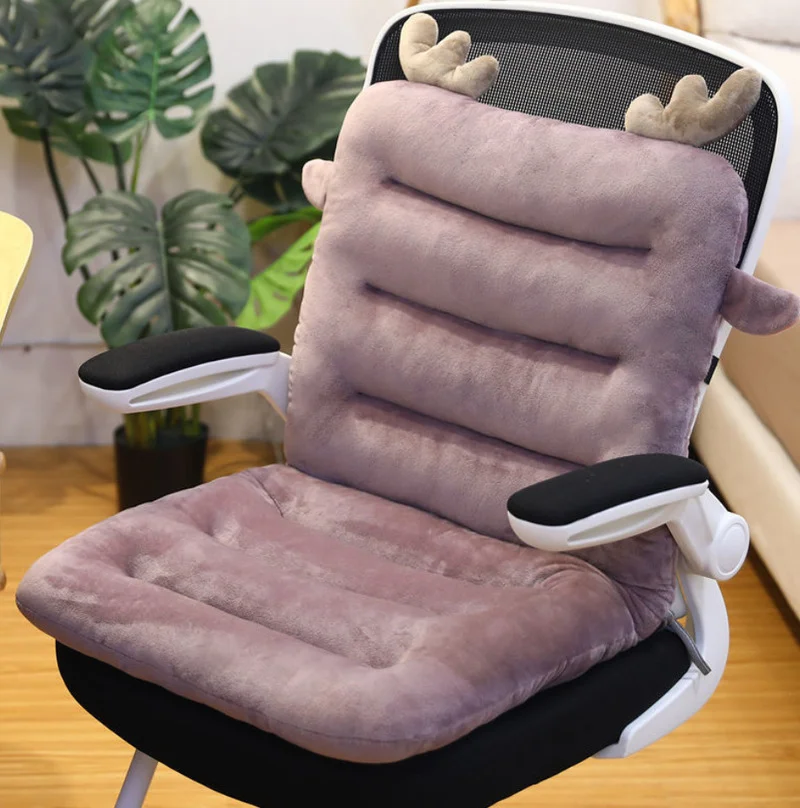 Semi-Enclosed One-piece Seat Back Cushion Office Warm Comfort Chair Seat  Cushion Pad