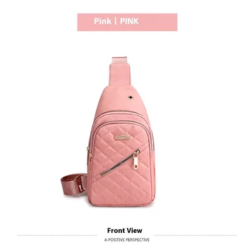 2025 New Korean Style Fashion Crossbody Bag Girls Sports Style Chest Bag Women’s Street Oxford Cloth Simple Versatile Chest Bag 1