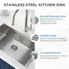 Multifunctional Undermount Kitchen Sink 32"x19" Single Bowl with Workstation Set Stainless Steel Accessories R10 Corners 3mm 4