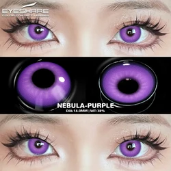 EYESHARE Halloween Crazy Eye Cosmetic Contact Lenses - White, Red, and Black 2 - Pack (NEBULA - PURPLE)