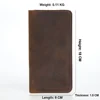 Men Genuine Leather Wallet Men Coin Purse Vintage Long Men Wallets Perse Solid Card Holder Clutch Carteira Hombre for Male 4