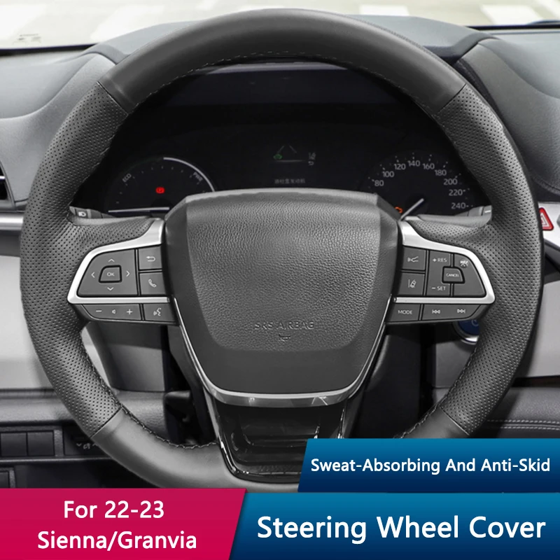 

TAJIAN Car Steering Wheel Cover For22-23 Sienna/Granvia Modified Hand Stitched Bearing Circle Shield Four Seasons Universal Trim