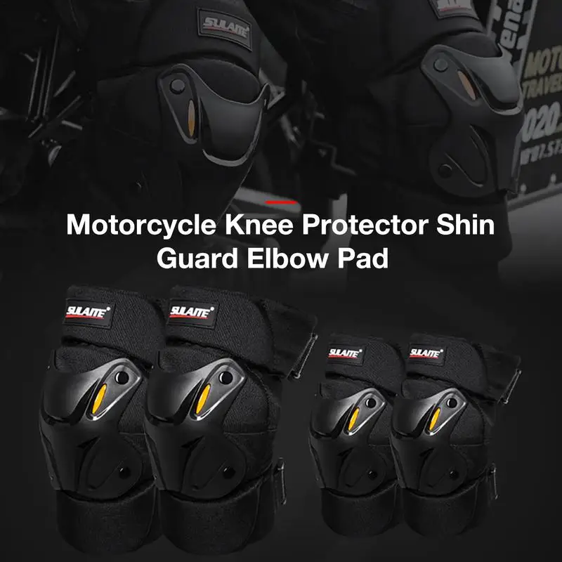 

Motorcycle Knee Protector Shin Guard Elbow Pad Adjustable Belt Motocross Shin & Elbow Protection For Motorcycle Protective Gear