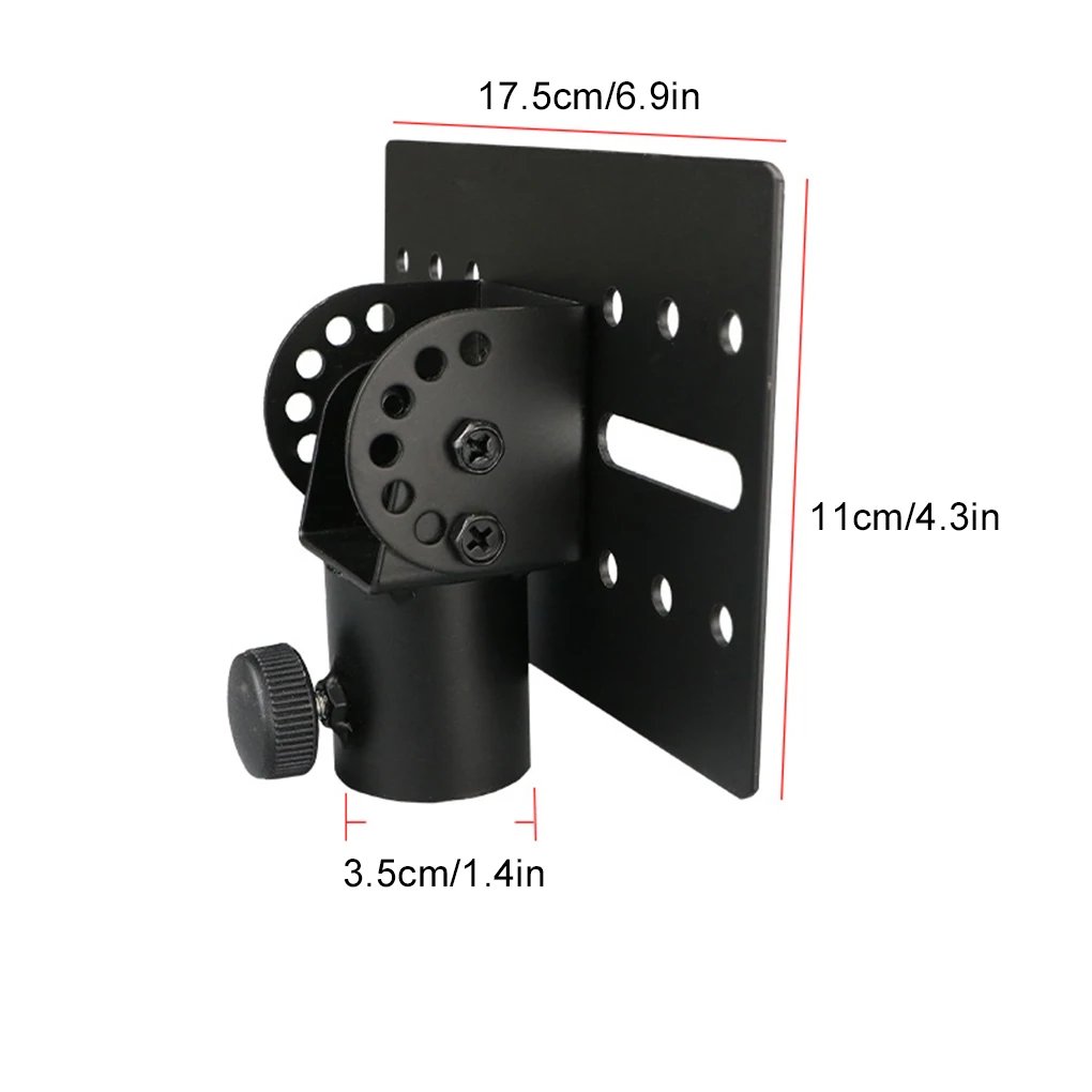 Heavy Duty Speaker Stand Adapter Top 7-Angle Metal Mount Tripod Adjustable Speaker Stand Adapter Bracket for 3.5cm Support Pole