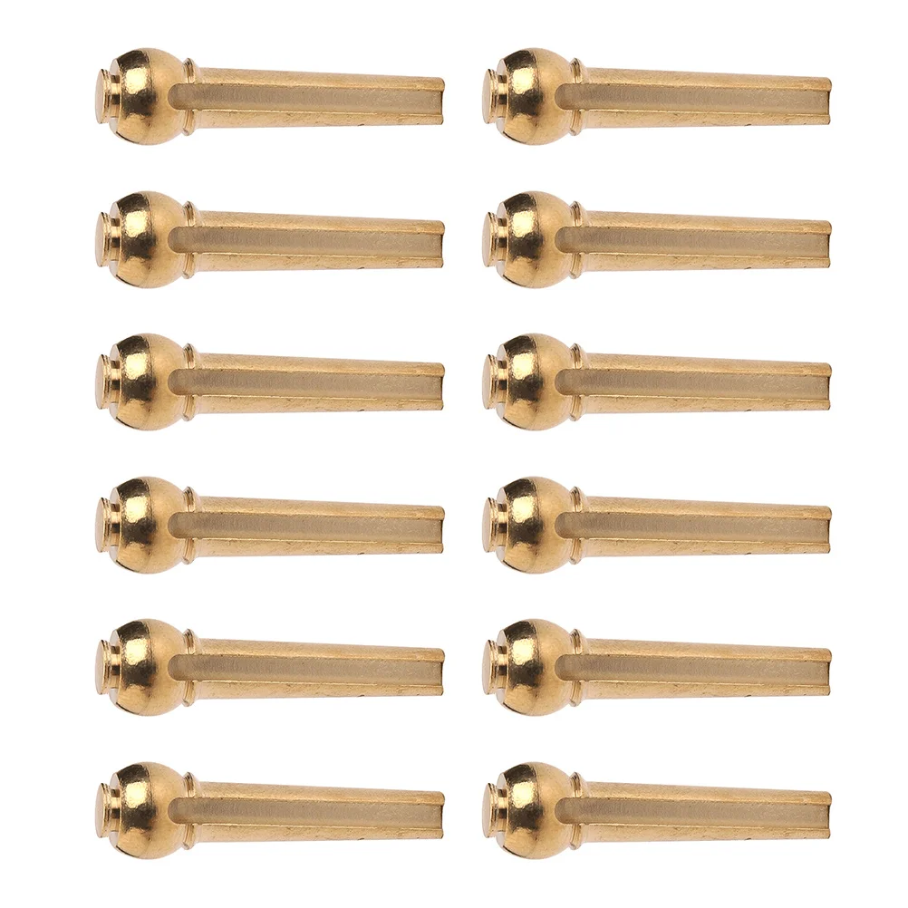 

12 Pcs Guitar Brass String Nail Tuning Pegs Acoustic Pin Accessories Ballad Accesories Bridge Parts