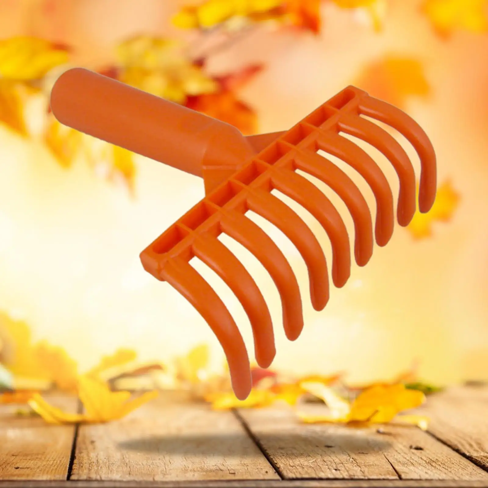 Small Yard Leaf Rake Grass Removal 9 Tines Gardening Leaf Rake Rake for Lawn Clean up of Plants Grass Grooming Dethatching Lawn