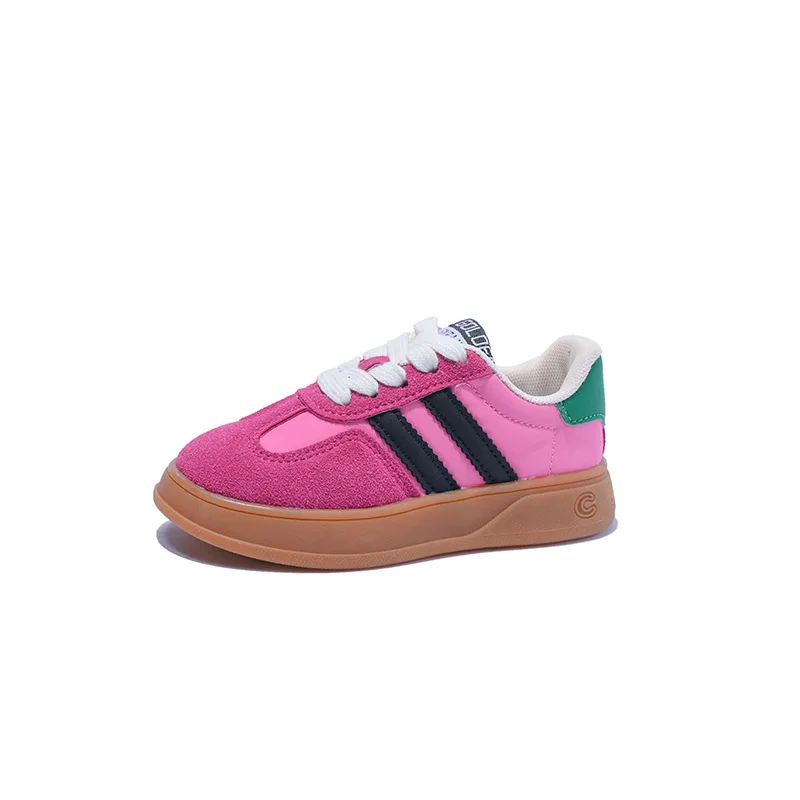Kids Suede Sports Sneakers Boy Girl Canvas Spring Autumn Solid Trainers