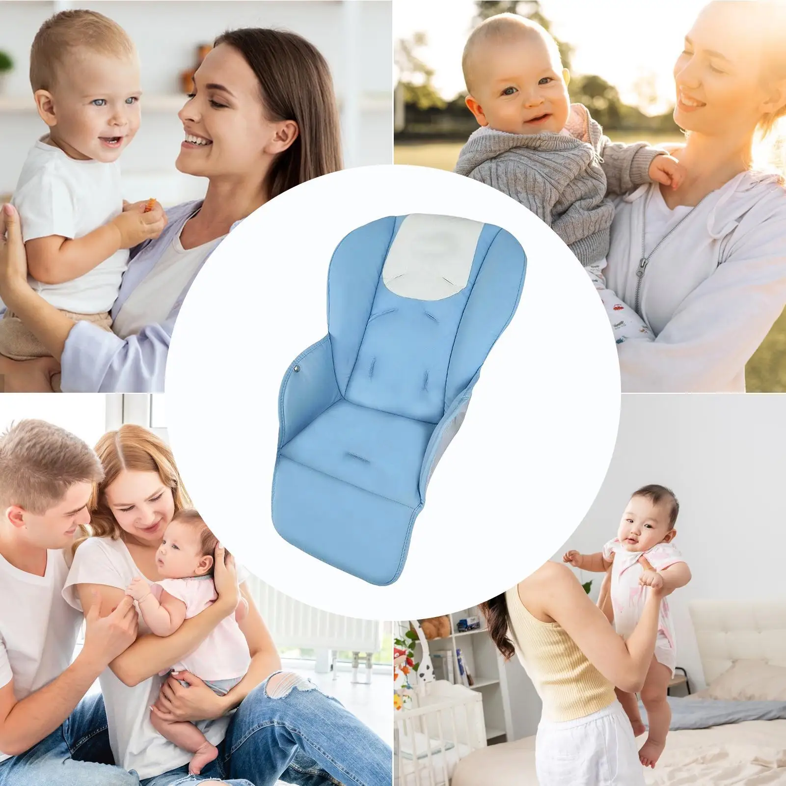 하이 체어 커버 교체 어린이 안전 식사 액세서리 소년 소녀 아들들을 위한 식사 좌석용 PU 가죽 패딩 쿠션