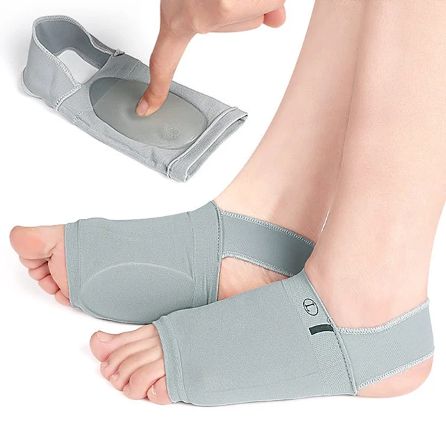 1 Pair Silicone Arch Support Insoles, Flat Foot Correction Insoles, Non Collapsing Strap Design, Foot Massage 5