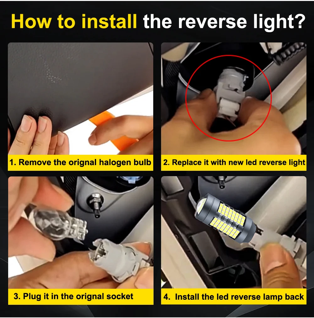 For BMW E87 2003-2012 Reverse Lights LED Backup Back Bulb Car Reversing Lamp For E87 2004 2005 2006 2007 2008 2009 2010 2011