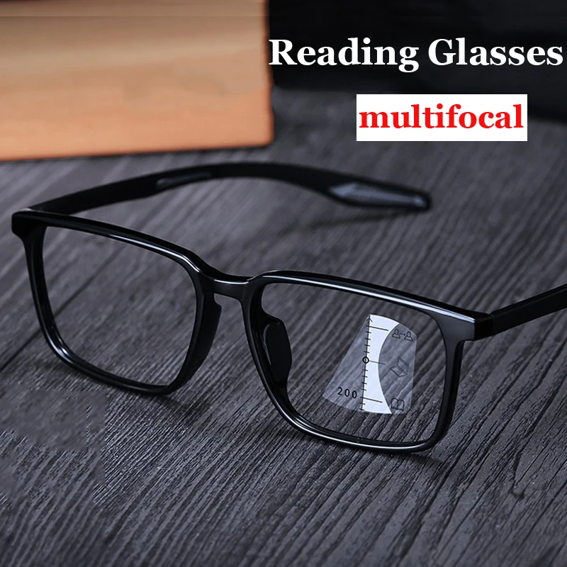 

Multifocal TR90 Sports Women Men Reading Glasses Anti Blue Light Progressive Presbyopia Eyeglasses Finished Far Sight Eyewear