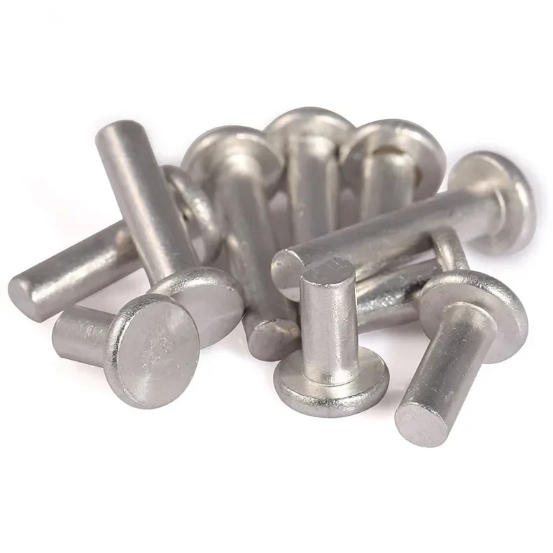 GB109 Aluminium Solid Rivets AL Knock Flat Head Rivet M2-M8