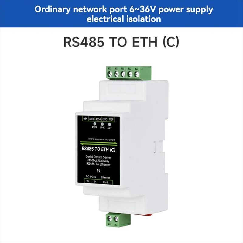 산업용 절연형 RS485-ETH(C) RJ45 변환기, 안정적인 데이터 통신을 위한 모드버스용 벽/레일 마운트형-A86Z