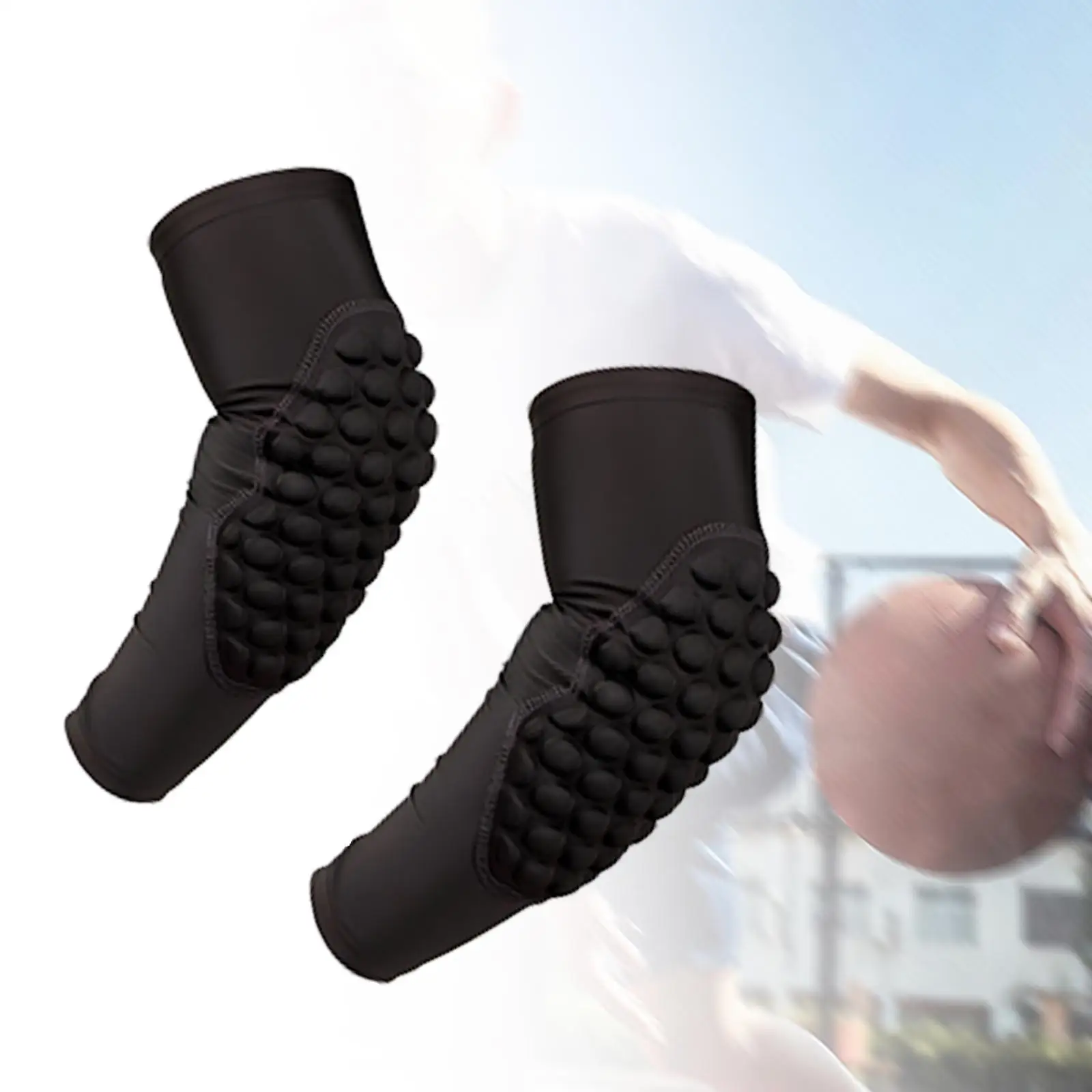 

Elbow Pads Stretchy Elbow Protector Arm Protection Forearm Padded AntiSlip Elbow Brace for Baseball Skating Volleyball Gym Sport