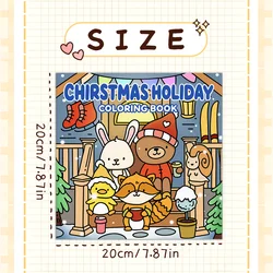 Festive Holiday Coloring Book for Adults: Bold & Easy Patterns for Relaxation and Creative Fun (20x20cm 24pages)