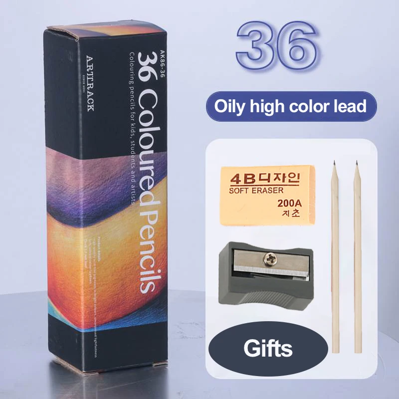 Vibrant Color Pencil Art Set with Sharpener and Eraser - Ideal for School and Office Supplies